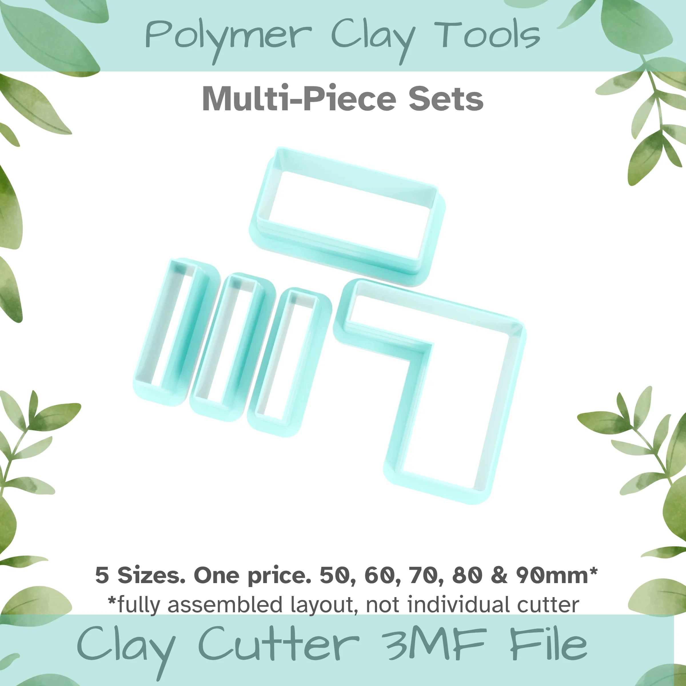 Fringes Polymer Clay Cutter Set - 5 Sizes