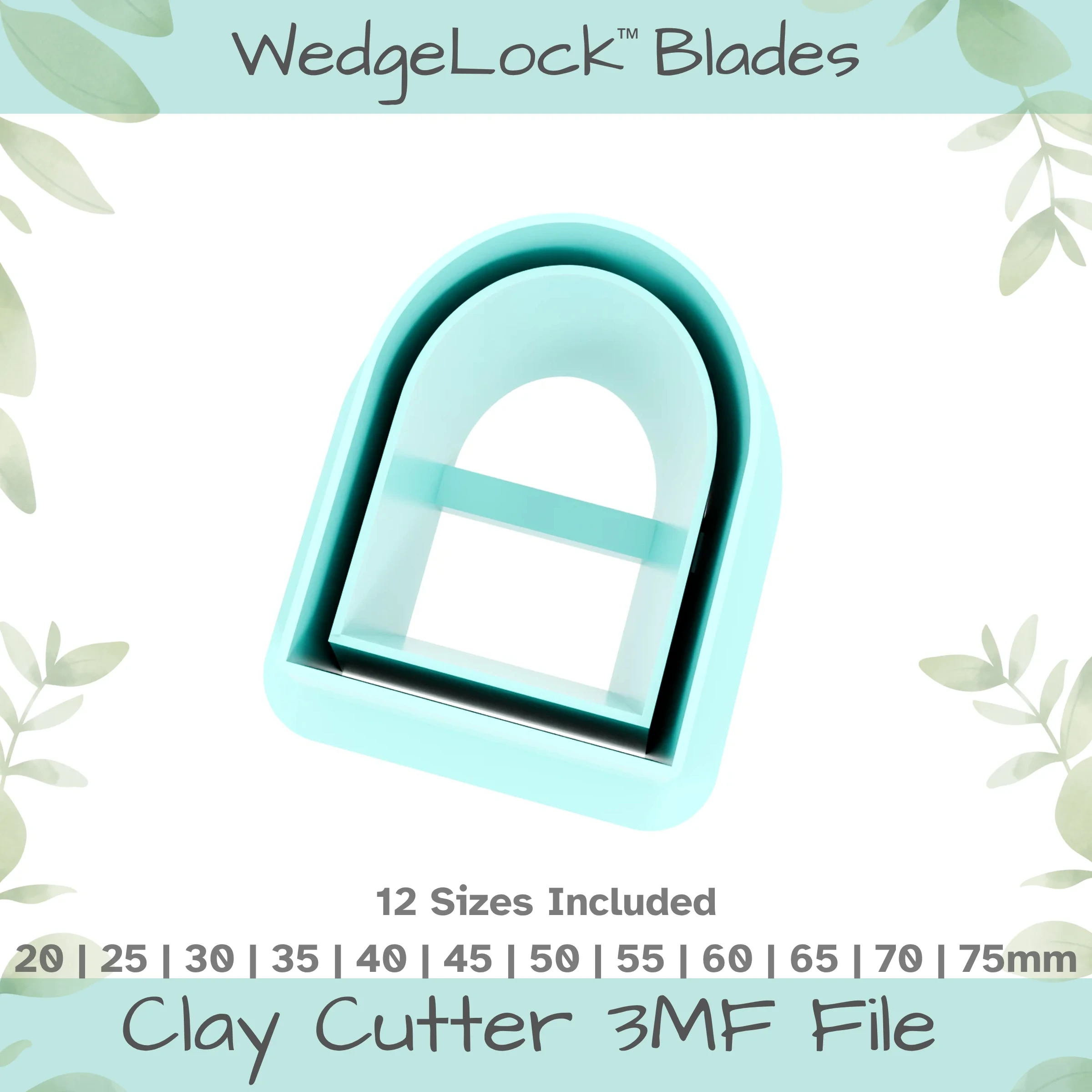 Arch Frame Regular Polymer Clay Cutter - 12 Sizes | 24 files, Standard & Thin Versions