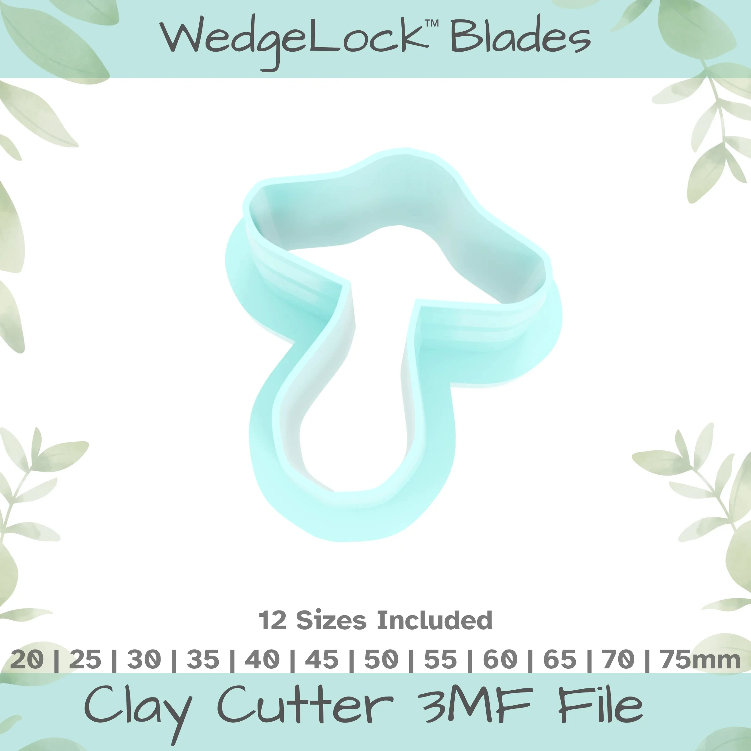 Mushroom No. 11 Polymer Clay Cutter - 12 Sizes