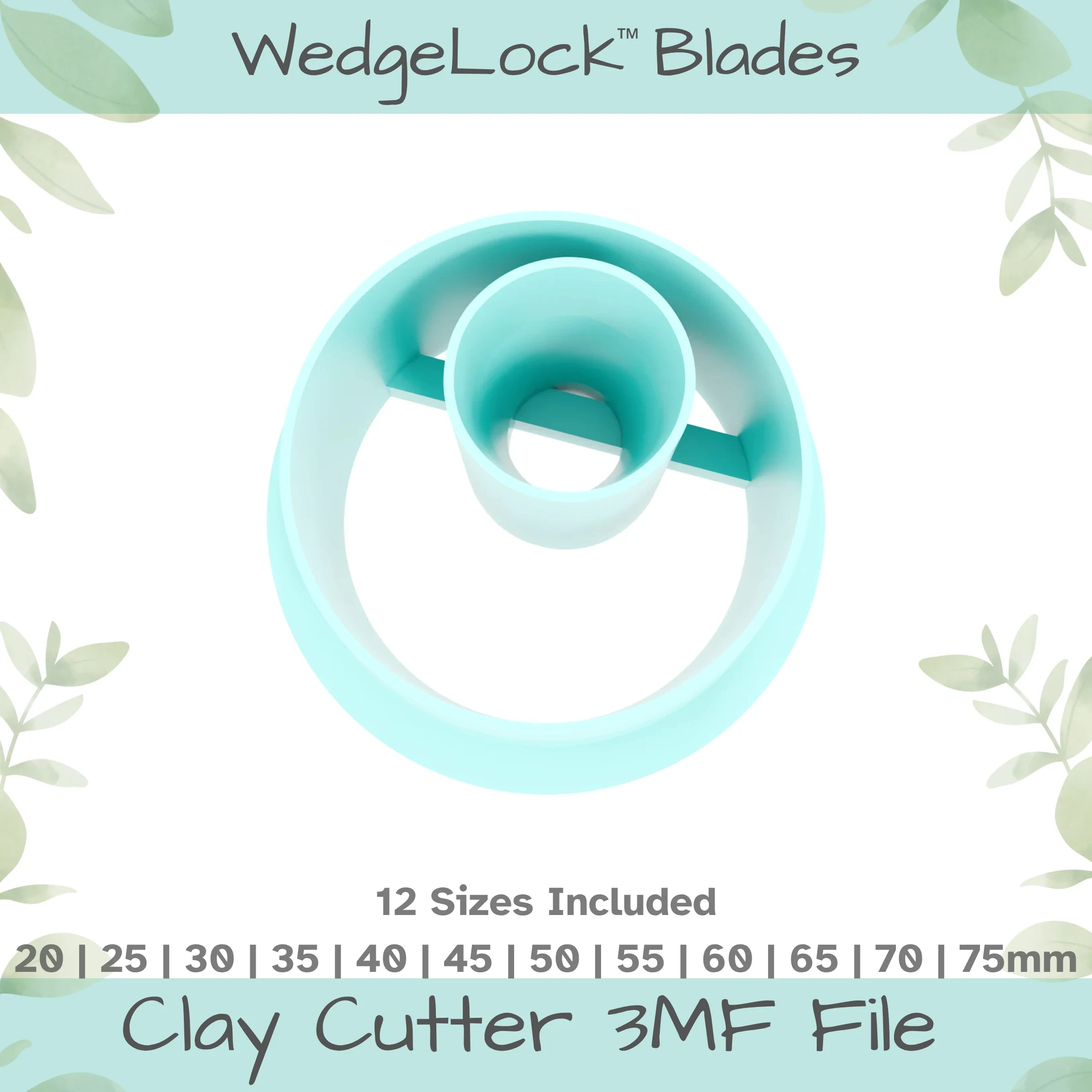 Circle Cutout Offset Polymer Clay Cutter - 12 Sizes
