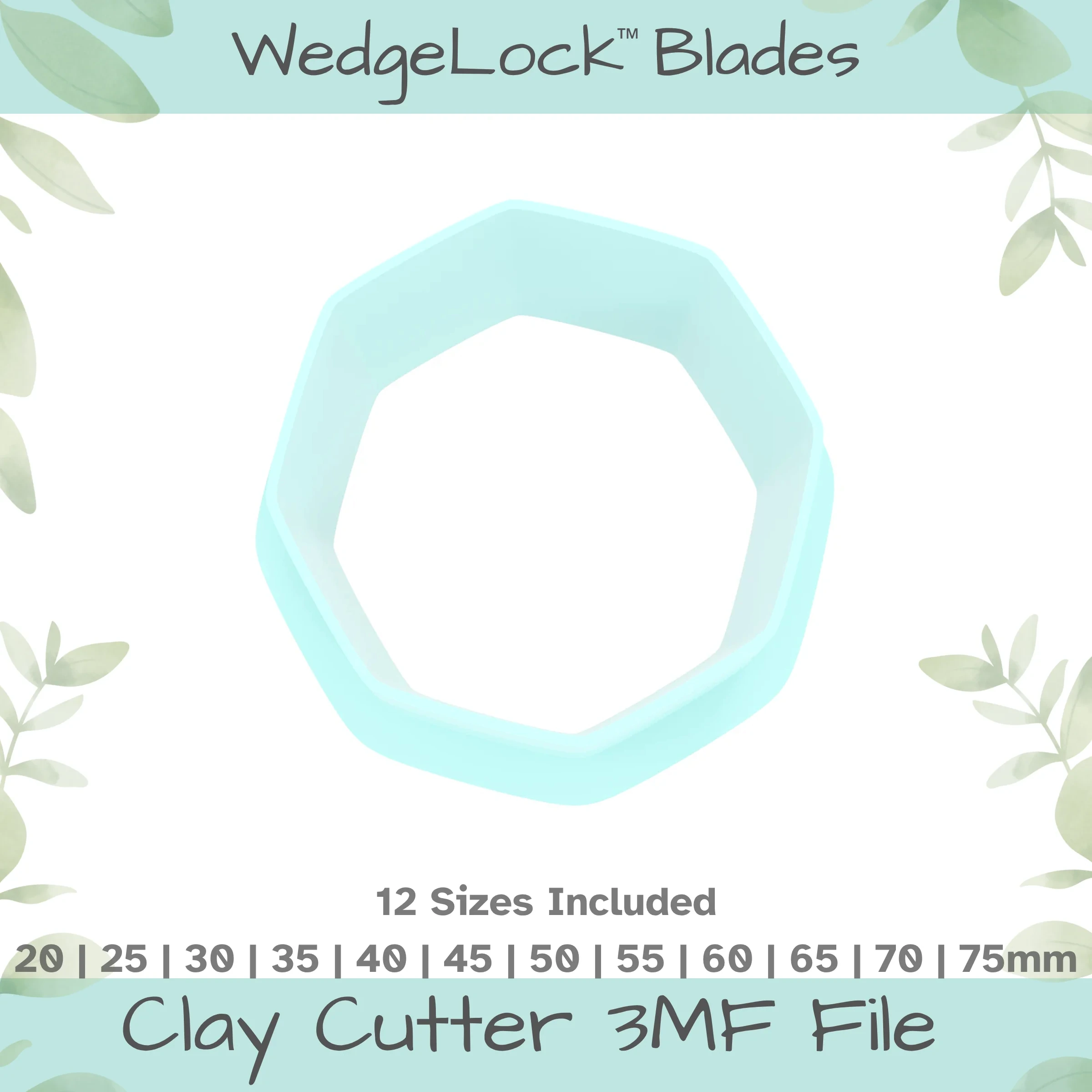 Octagon Rounded Polymer Clay Cutter - 12 Sizes