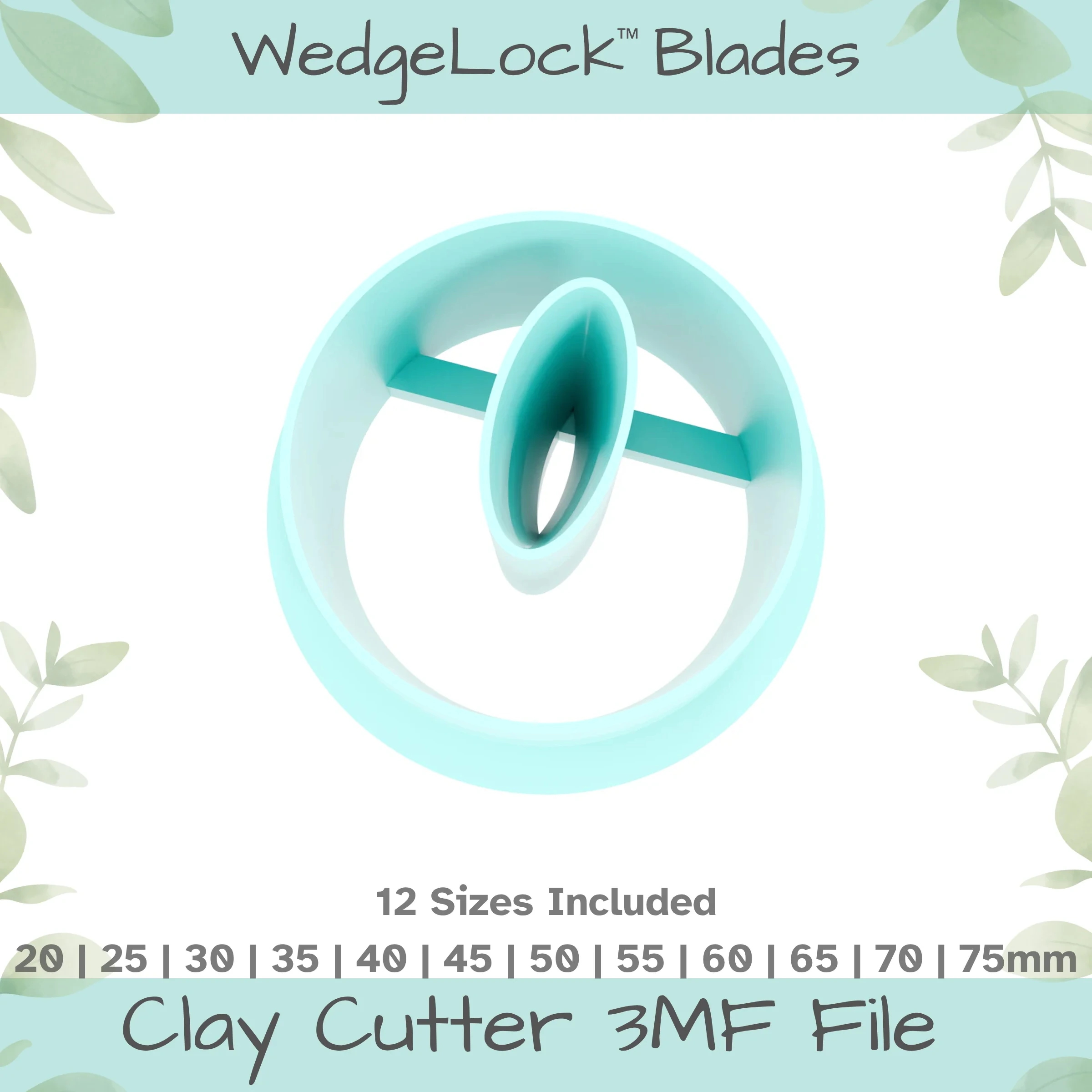 Circle Offset Cutout Polymer Clay Cutter - 12 Sizes