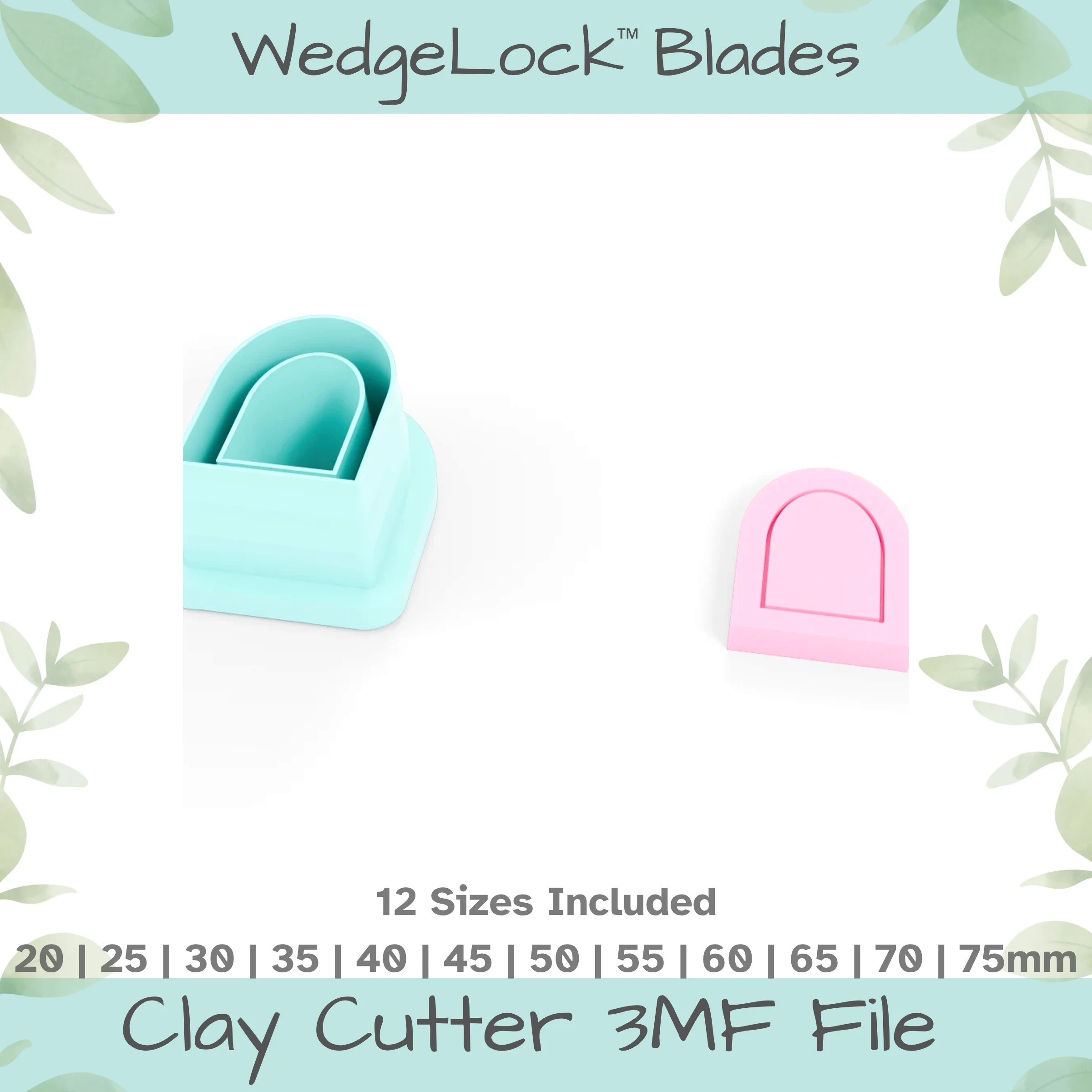 Arch Frame Polymer Clay Cutter - 12 Sizes | 24 files, Standard & Thin Versions