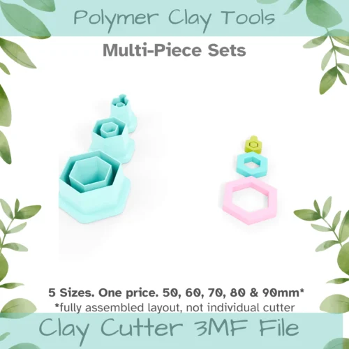 Dangles No. 4 Polymer Clay Cutter Set - 5 Sizes - Image 4
