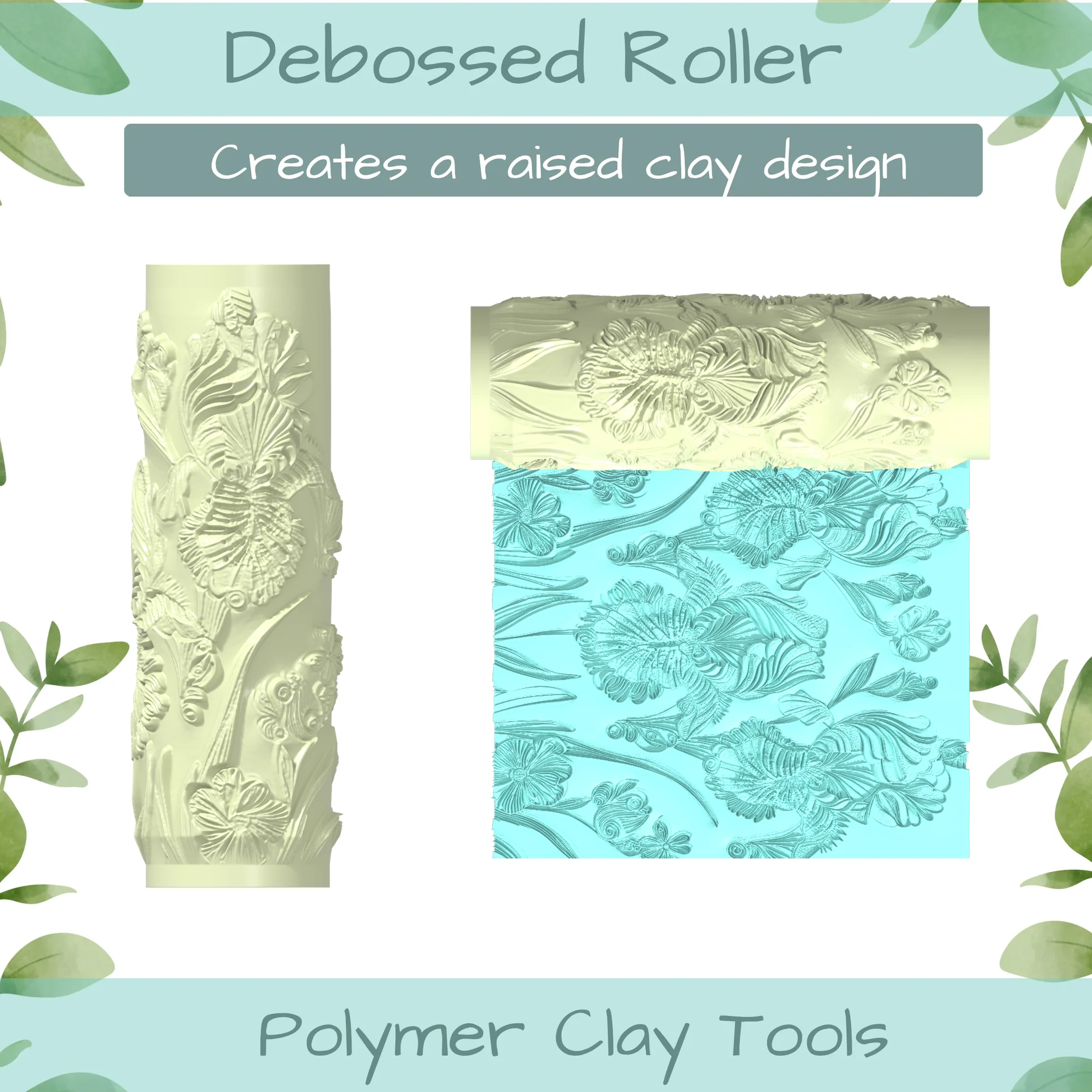 Iris Polymer Clay Texture Roller Duo