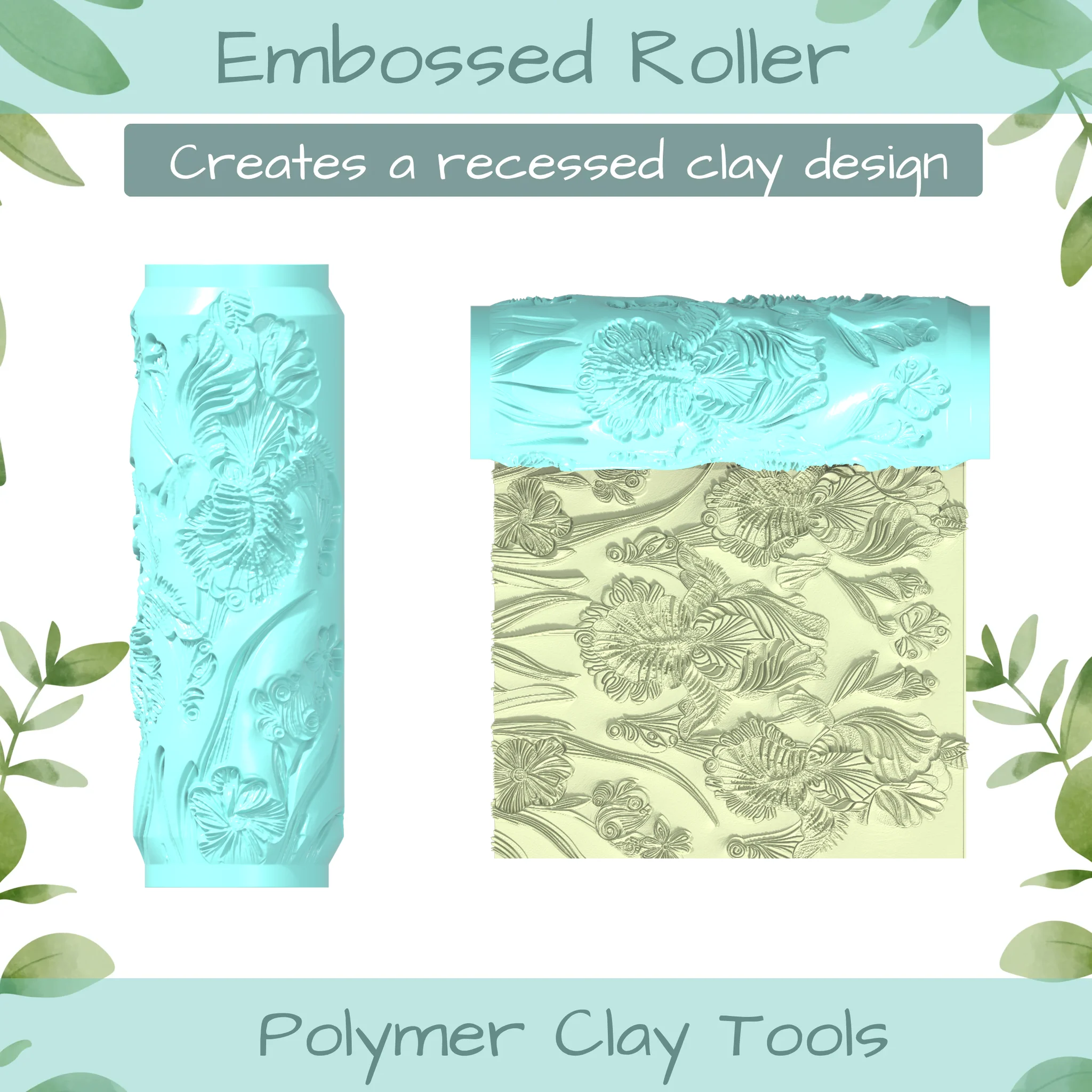 Iris Polymer Clay Texture Roller Duo