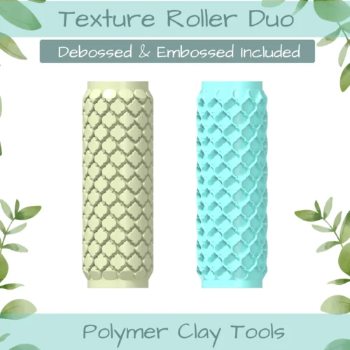 Arabesque Polymer Clay Texture Roller Duo - Image 1
