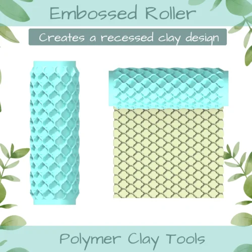 Arabesque Polymer Clay Texture Roller Duo - Image 3