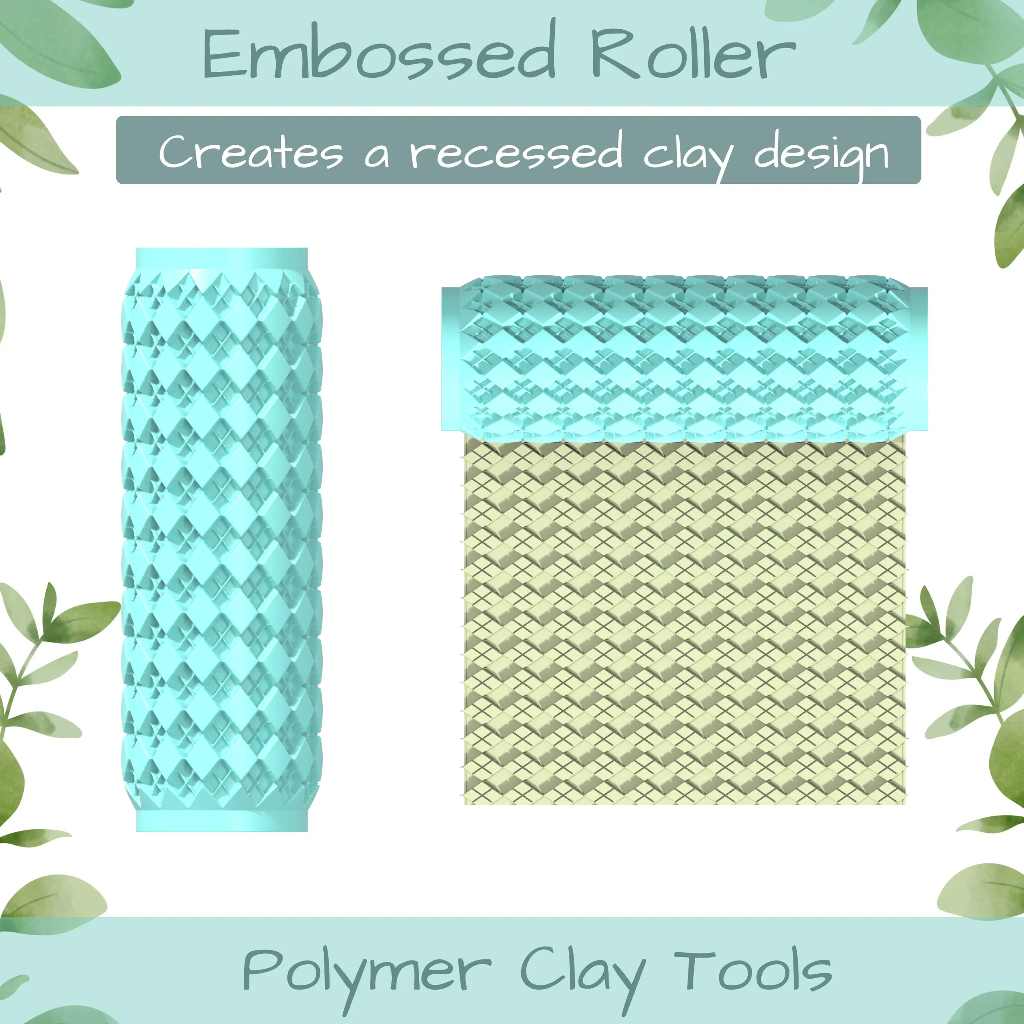 Argyle Polymer Clay Texture Roller Duo