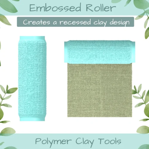 burlap No. 1 Polymer Clay Texture Roller Duo - Image 3