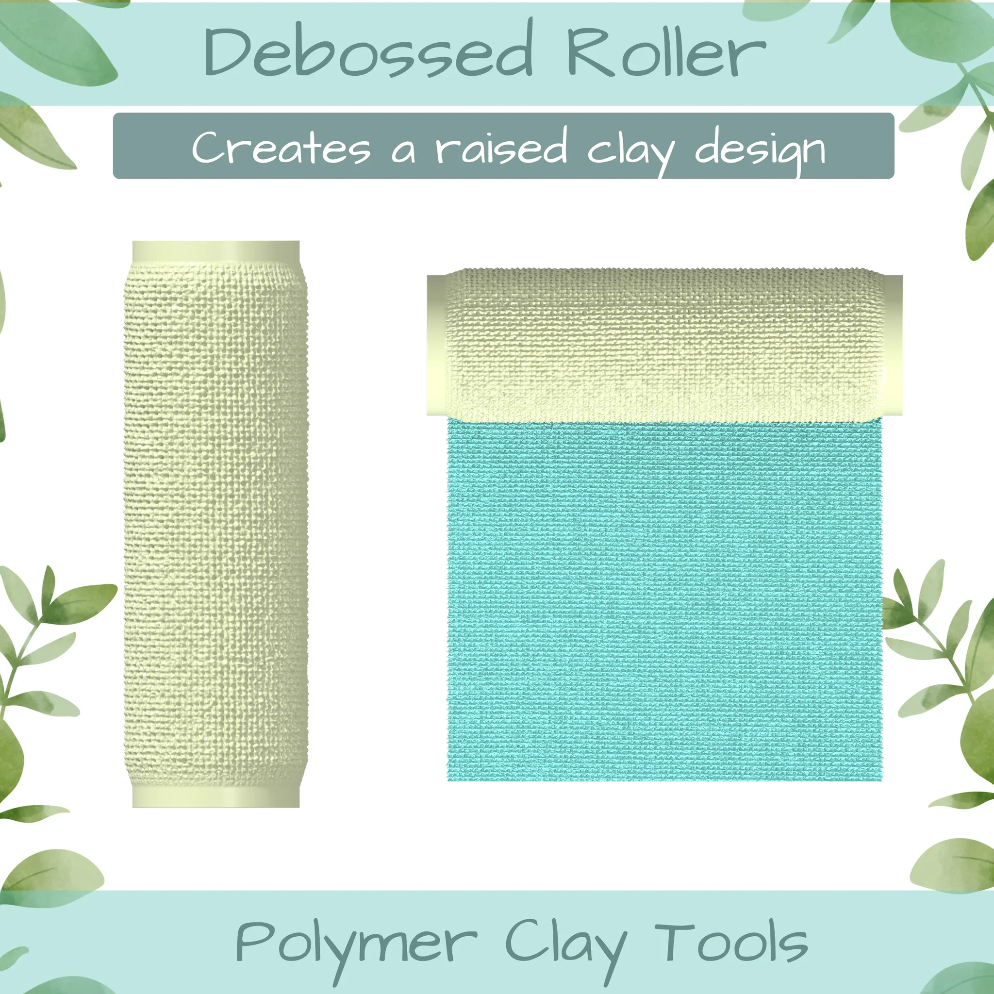 burlap No. 2 Polymer Clay Texture Roller Duo