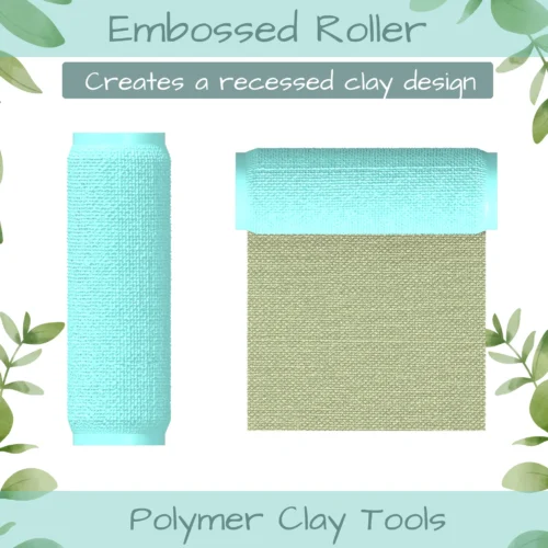 burlap No. 2 Polymer Clay Texture Roller Duo - Image 3