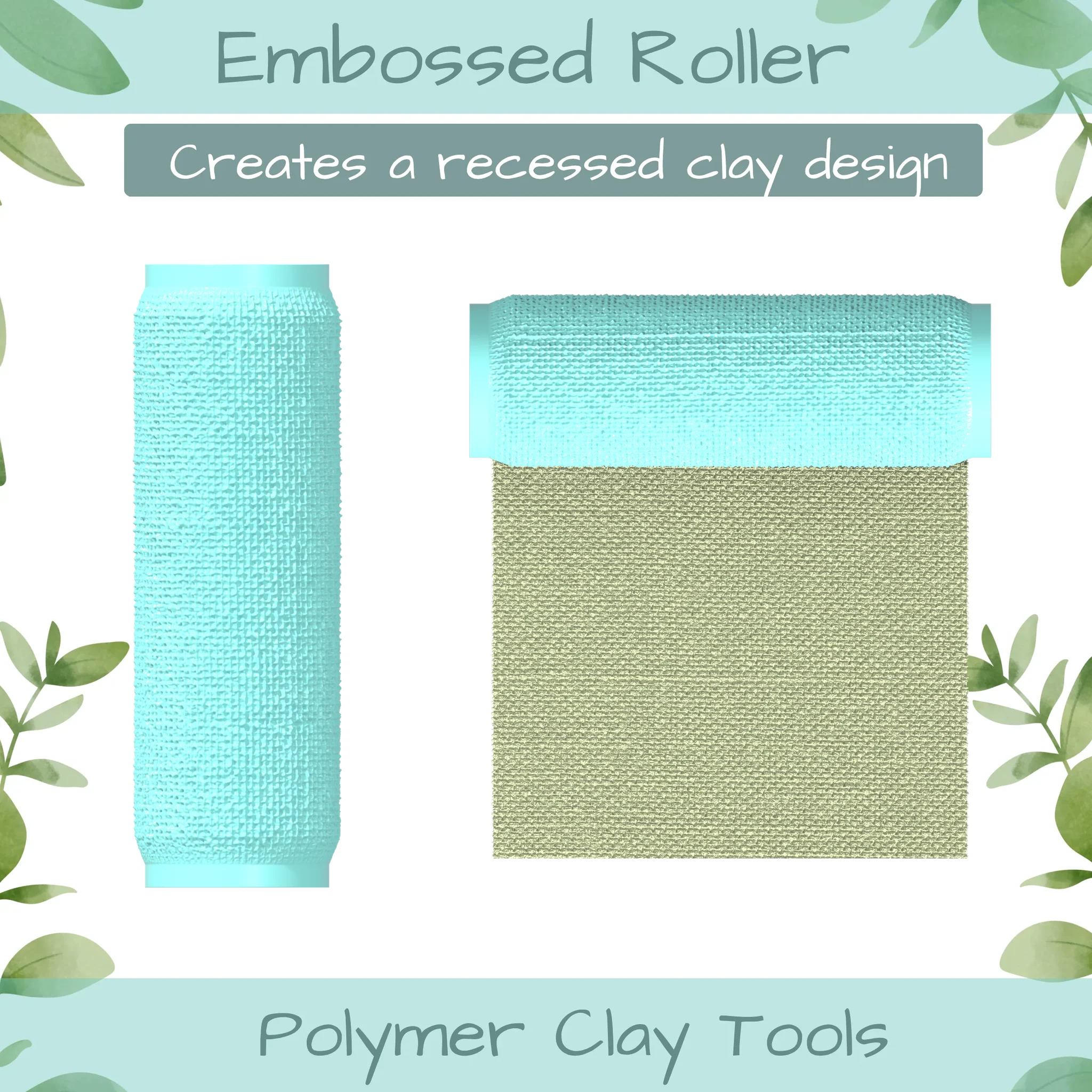 burlap No. 2 Polymer Clay Texture Roller Duo