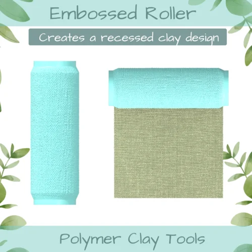burlap No. 3 Polymer Clay Texture Roller Duo - Image 3