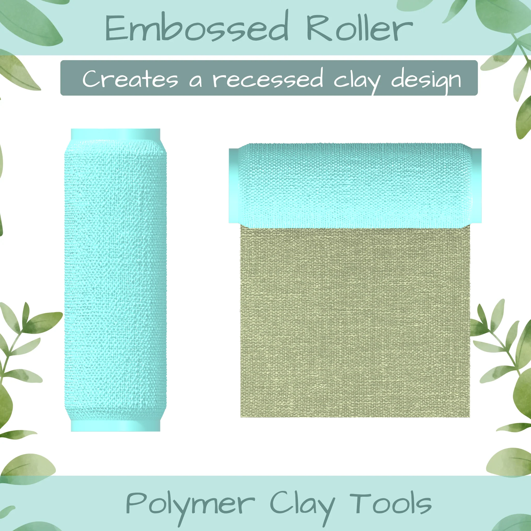 burlap No. 3 Polymer Clay Texture Roller Duo