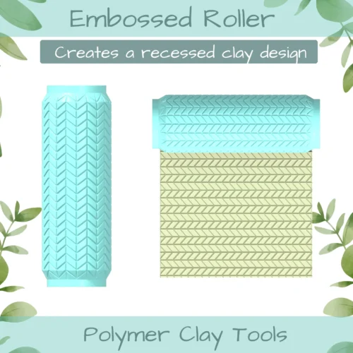 Chevron No. 3 Polymer Clay Texture Roller Duo - Image 3