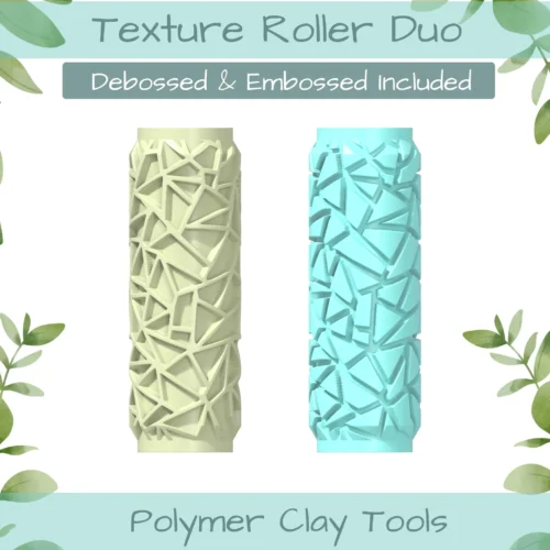 chips Polymer Clay Texture Roller Duo - Image 1