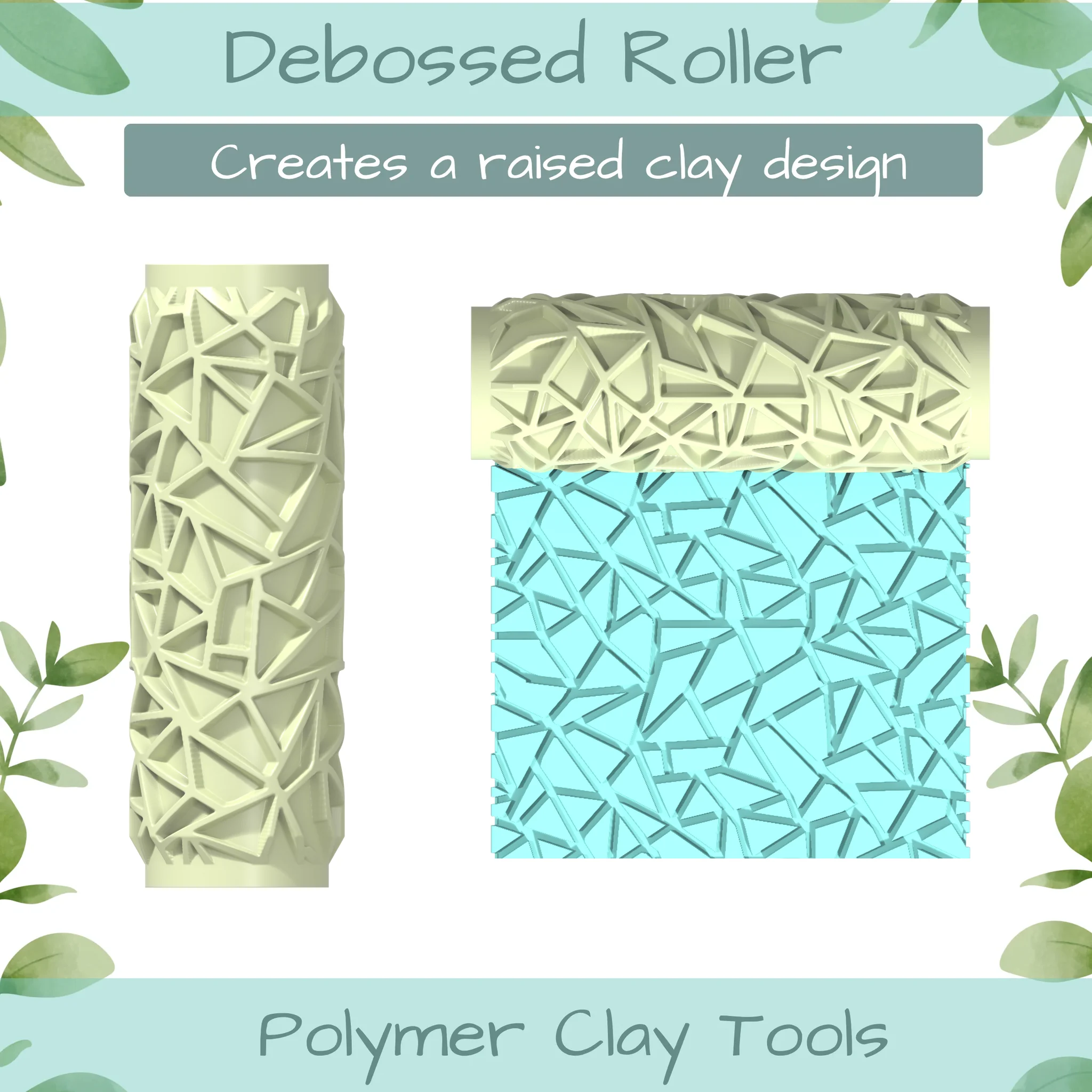 chips Polymer Clay Texture Roller Duo
