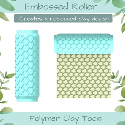 Dragon Scale Polymer Clay Texture Roller Duo - Image 3