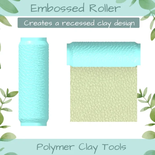 Leather No. 1 Polymer Clay Texture Roller Duo - Image 3