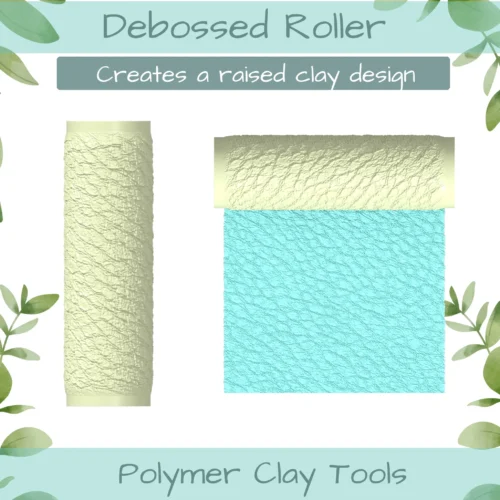 Leather No. 2 Polymer Clay Texture Roller Duo - Image 2