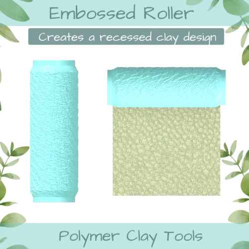 Leather No. 2 Polymer Clay Texture Roller Duo - Image 3