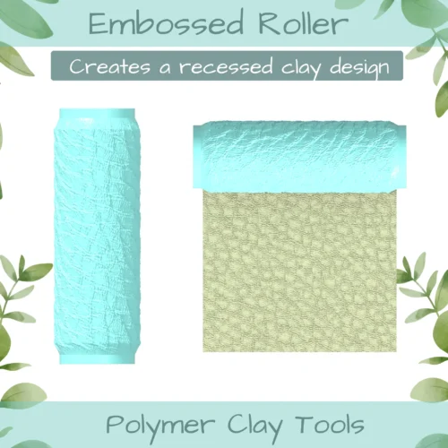 Leather No. 3 Polymer Clay Texture Roller Duo - Image 3