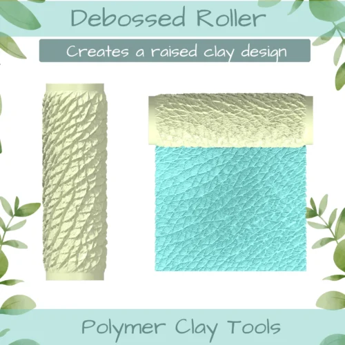 Leather No. 5 Polymer Clay Texture Roller Duo - Image 2