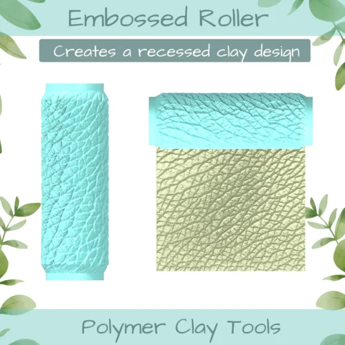 Leather No. 5 Polymer Clay Texture Roller Duo - Image 3