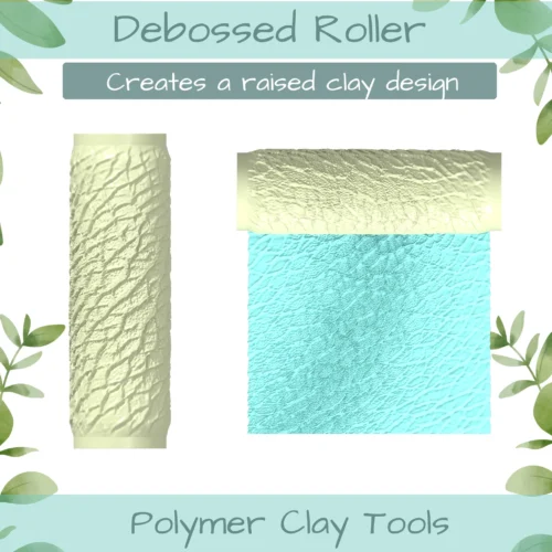 Leather No. 6 Polymer Clay Texture Roller Duo - Image 2