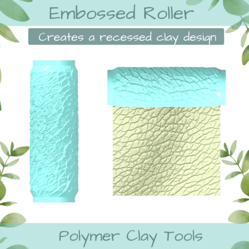 Leather No. 6 Polymer Clay Texture Roller Duo - Image 3