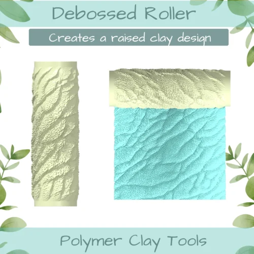 Leather No. 7 Polymer Clay Texture Roller Duo - Image 2