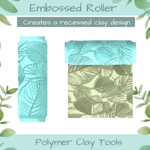 leaves No. 9 Polymer Clay Texture Roller Duo - Image 3