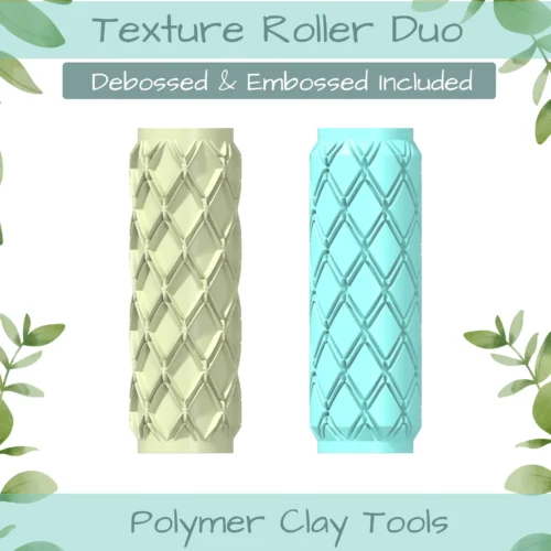 linked No. 1 Polymer Clay Texture Roller Duo - Image 1