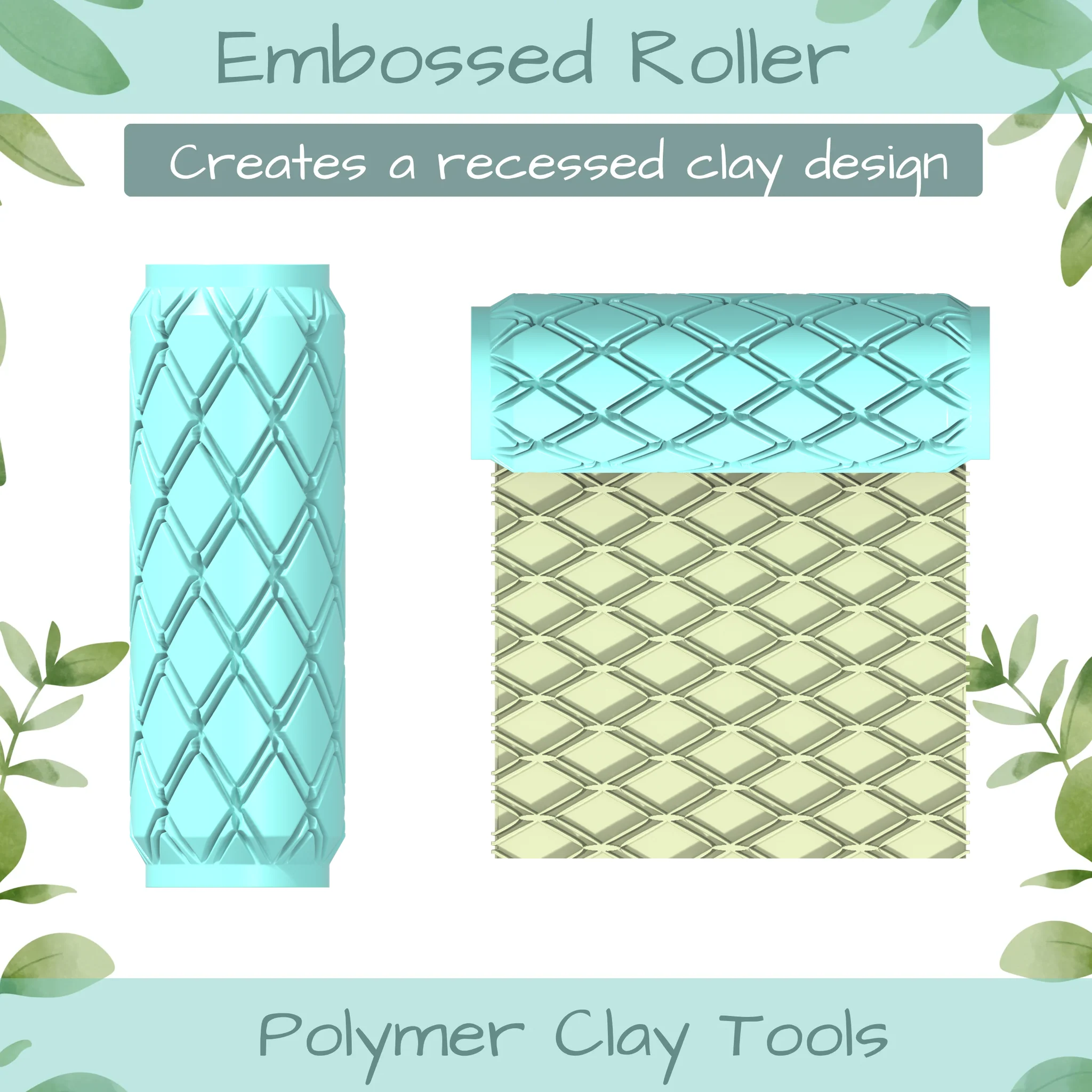 linked No. 1 Polymer Clay Texture Roller Duo