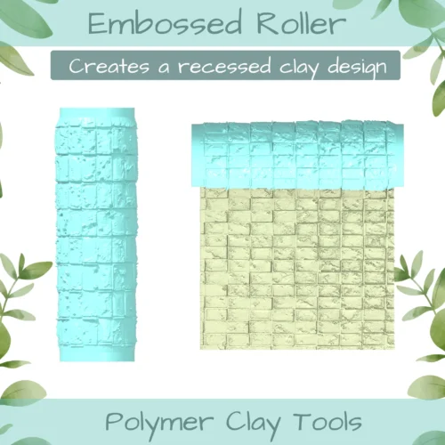 Mosaic Polymer Clay Texture Roller Duo - Image 3