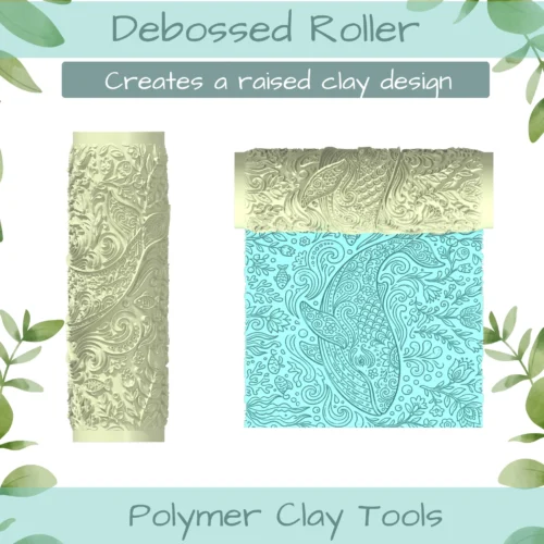 ocean No. 3 Polymer Clay Texture Roller Duo - Image 2