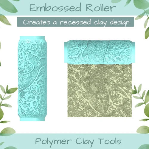 ocean No. 3 Polymer Clay Texture Roller Duo - Image 3