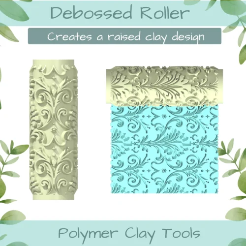 ornate Polymer Clay Texture Roller Duo - Image 2