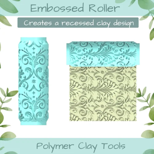 ornate Polymer Clay Texture Roller Duo - Image 3