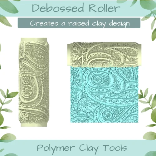 paisley No. 3 Polymer Clay Texture Roller Duo - Image 2