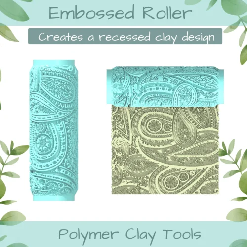 paisley No. 3 Polymer Clay Texture Roller Duo - Image 3