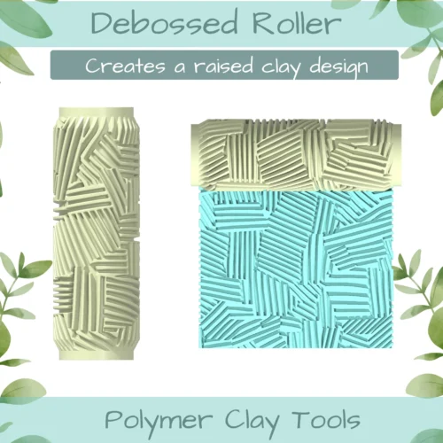 Pat Abstract No. 2 Polymer Clay Texture Roller Duo - Image 2