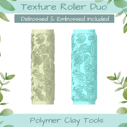 turtle Polymer Clay Texture Roller Duo - Image 1