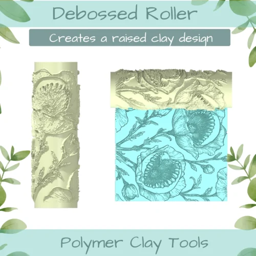 Venus Flytrap No. 2 Polymer Clay Texture Roller Duo - Image 2