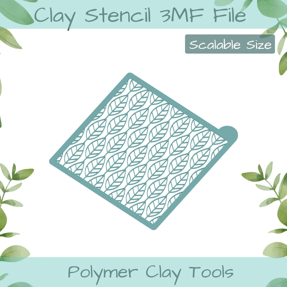 Leaves Polymer Clay Stencil