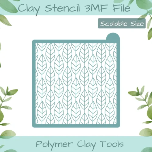 Leaves Polymer Clay Stencil - Image 1