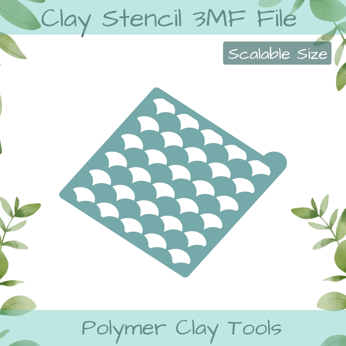 Fans Polymer Clay Stencil