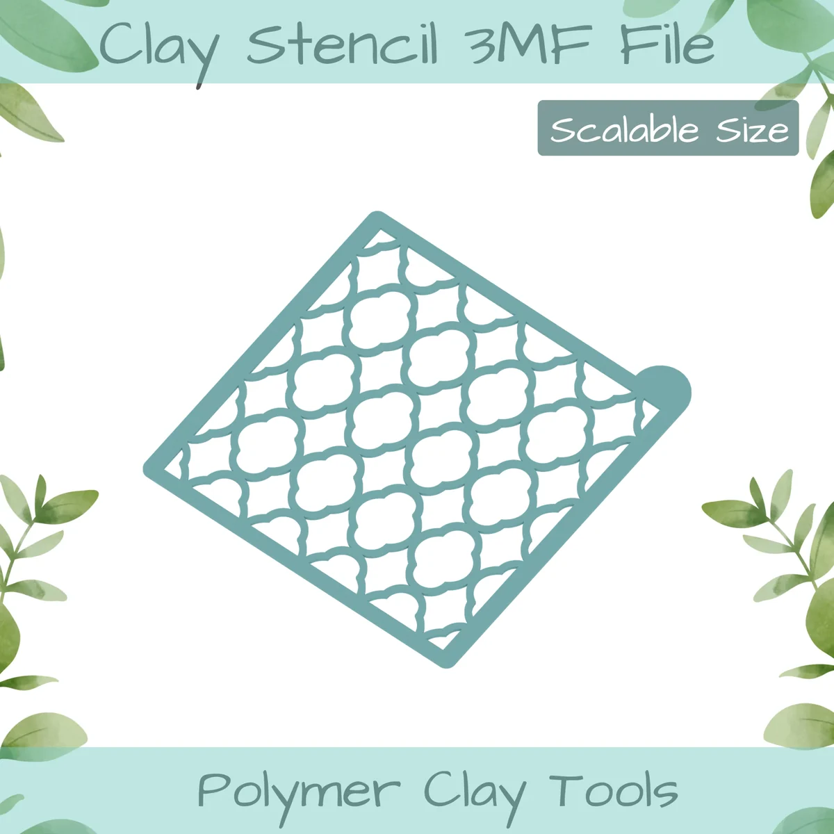 Moroccan 4Foil2 Polymer Clay Stencil