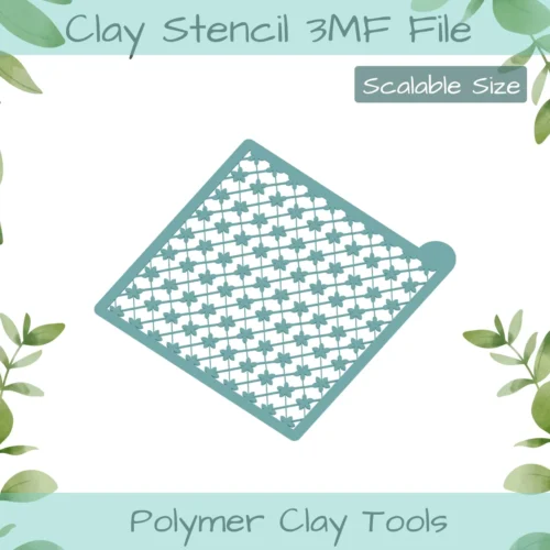 Floral Lattice Polymer Clay Stencil - Image 2